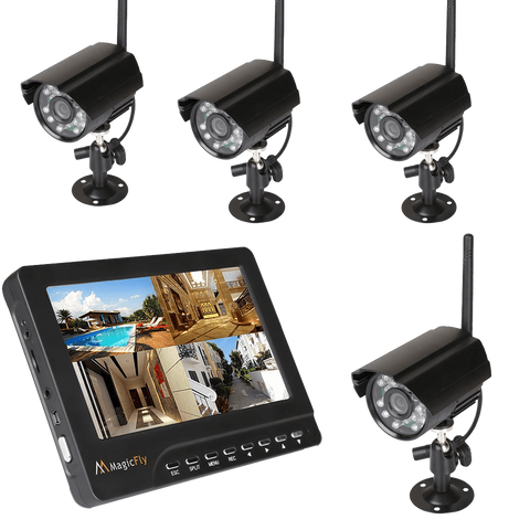 Magicfly Digital Wireless DVR Security System with New Vision-upgrade Durable Model
