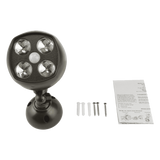 CrazyFire® Outdoor Wireless LED Spotlight with PIR Motion Sensor Detector and Photocell